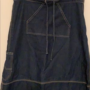 Denim cargo skirt